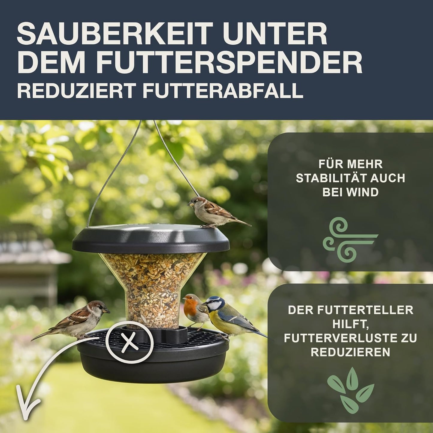 Vogelfutterhaus zum Aufhängen