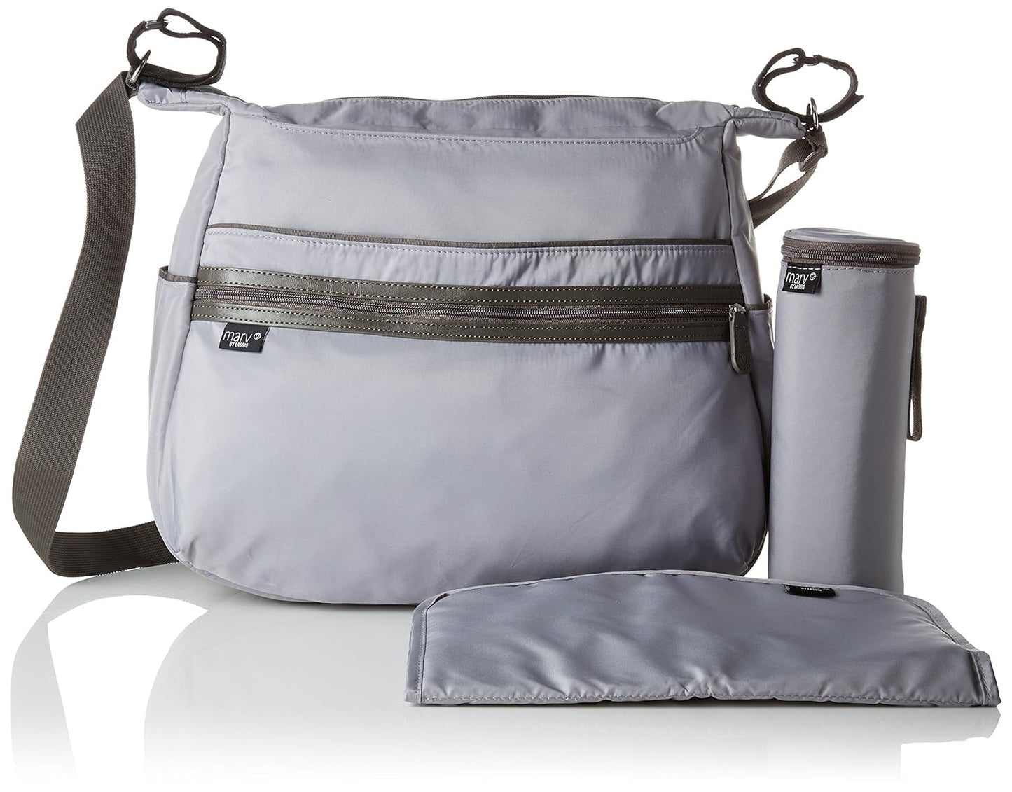 Baby Wickeltasche mit Zubehör, Grau