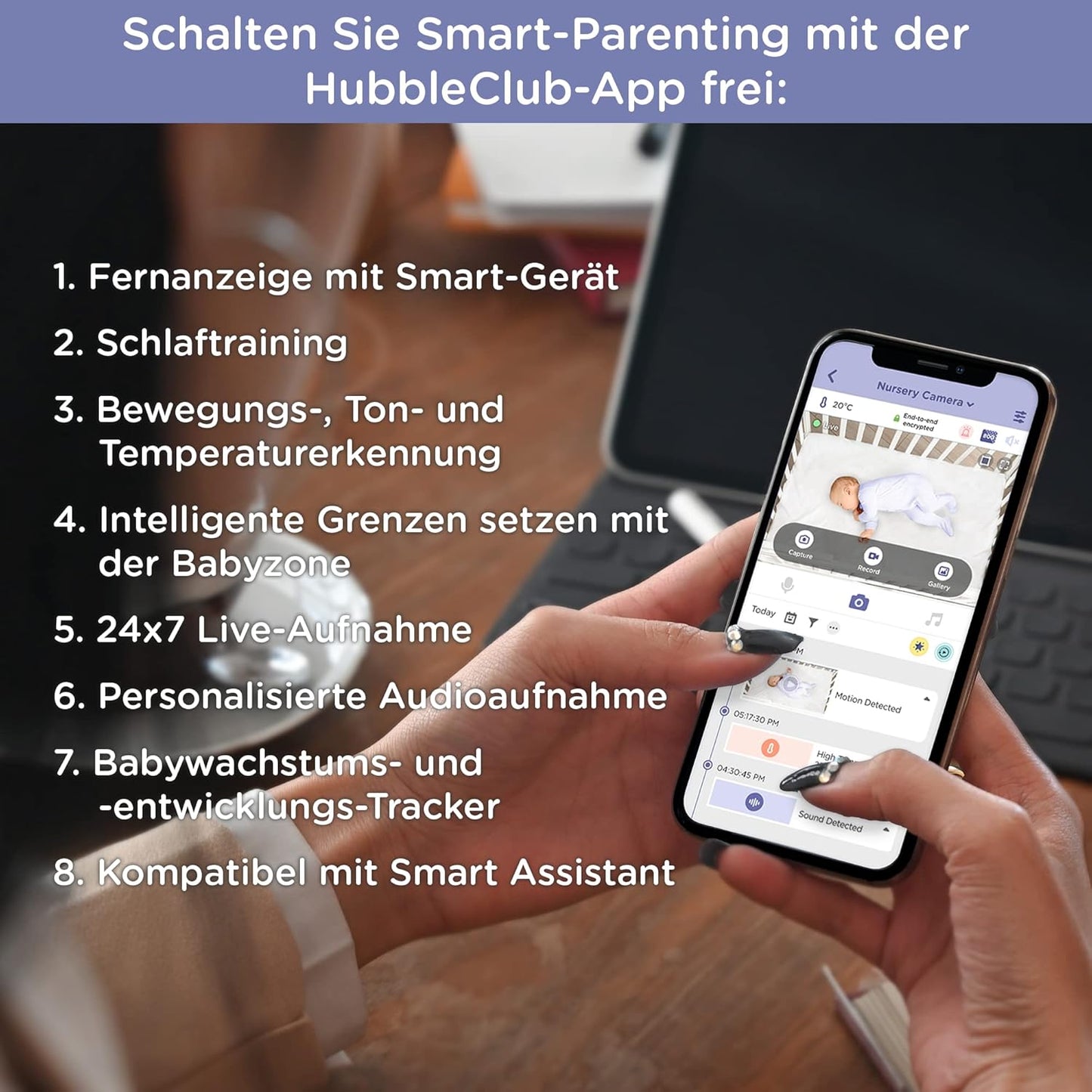 Baby Monitor mit Kamera und Smartphone-App, Pal SkyView