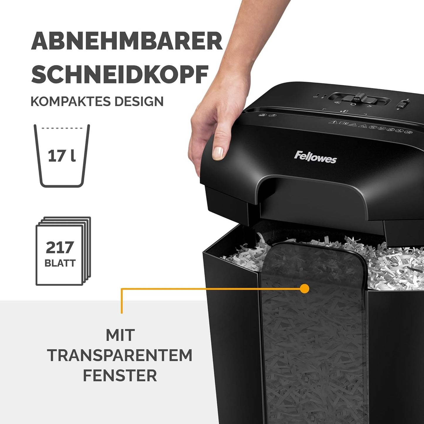 Powershred LX50, 9 Blatt / LX50 – 9 Blatt – Cross Cut – 17 Liter Papierkorb