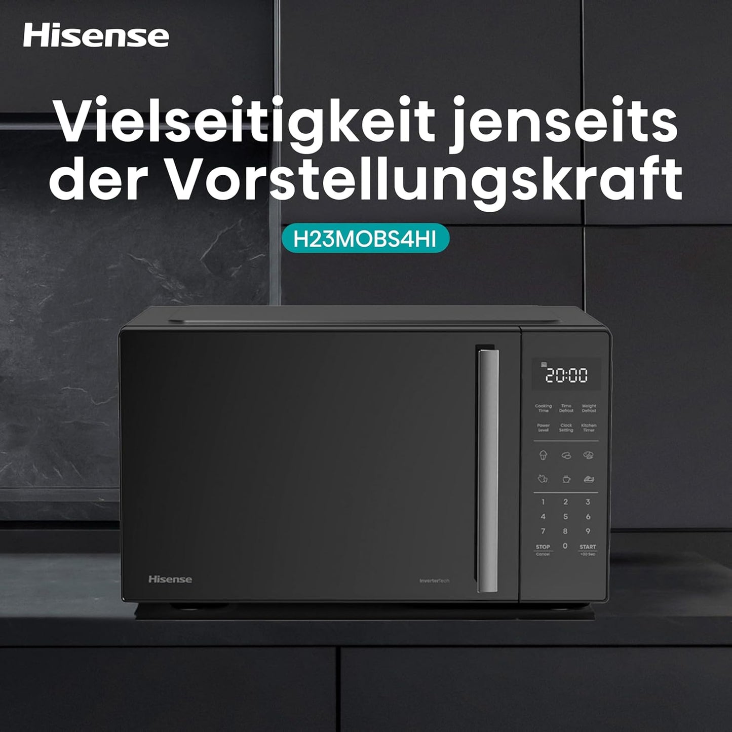 Mikrowelle - H23MOBS4HI, 23 L Digitale Steuerung Mit InverterTech