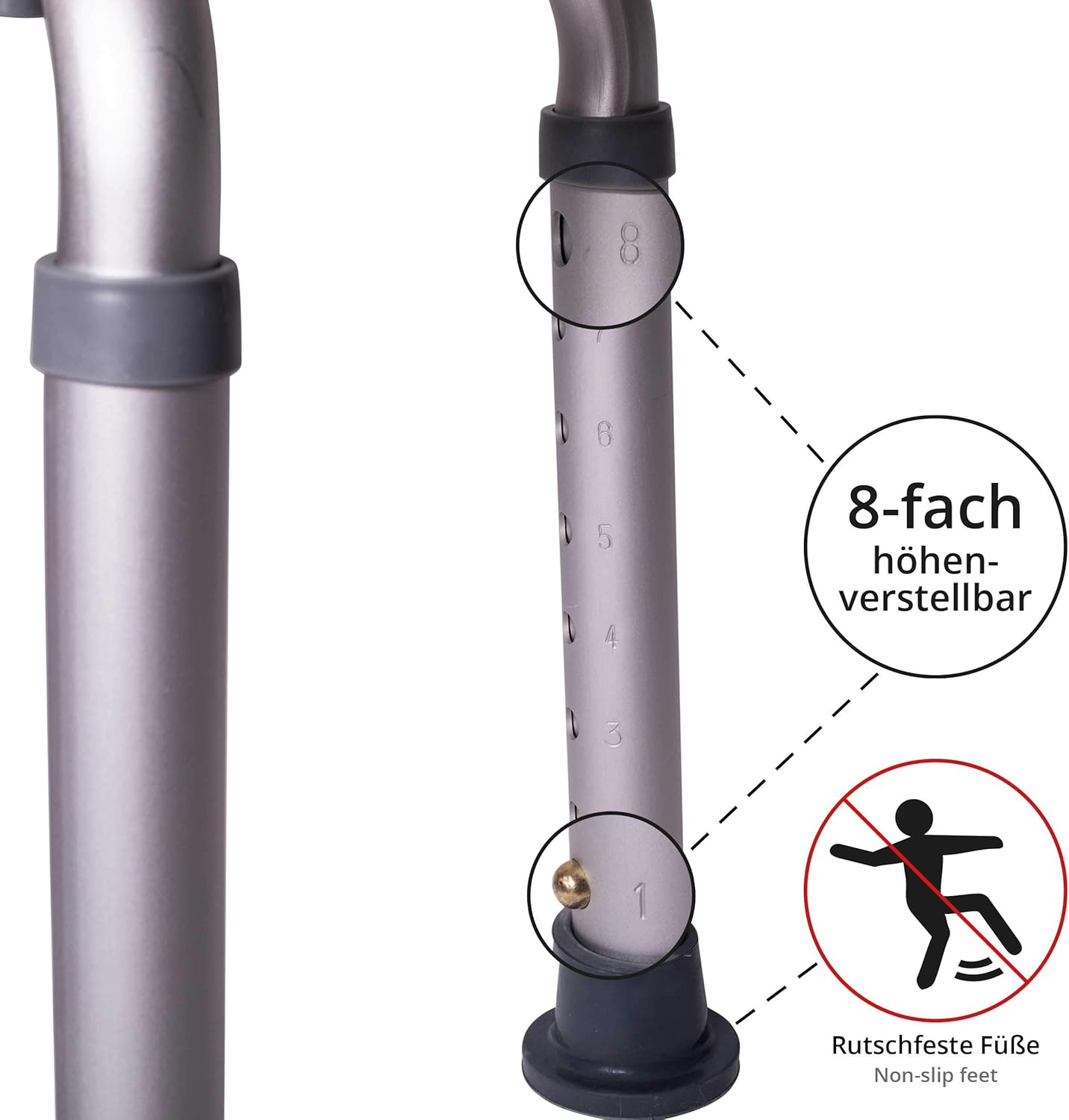 Badhocker bis 150 kg, Duschhocker rund weiß 150 kg