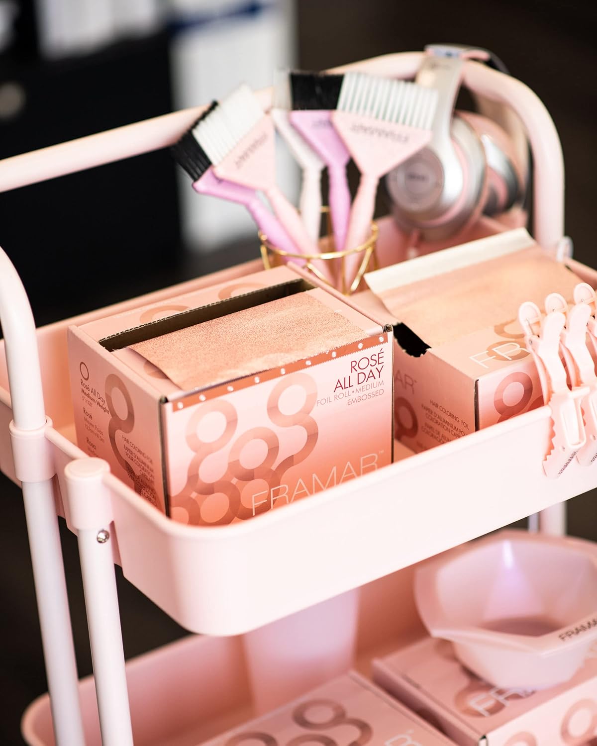 Reissfeste Strähnenfolie, Roségold