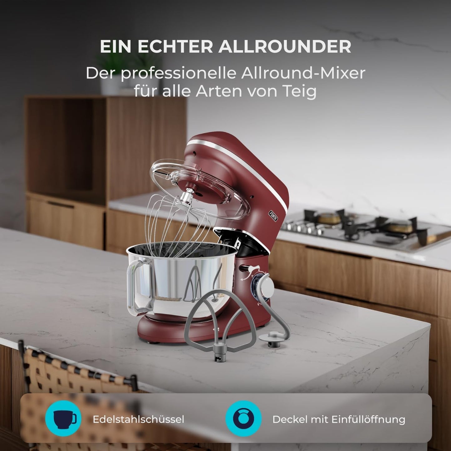 Küchenmaschine SM-1504N, Rot