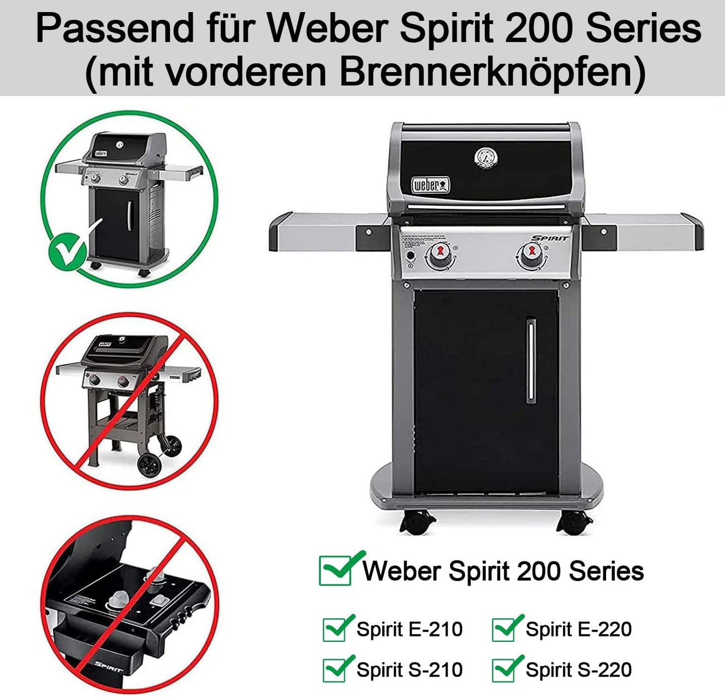 Aromaschienen für Weber Spirit 200, 7635 Flavorizer Bars