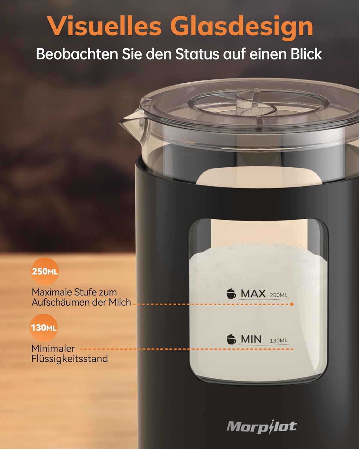 4-in-1 Milchaufschäumer HS007, 600ml