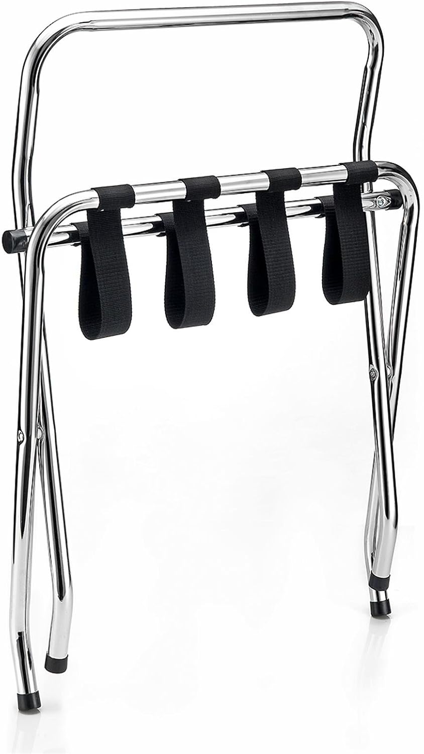 Klappbarer Kofferständer Suite mit Wandschutz, Chrom