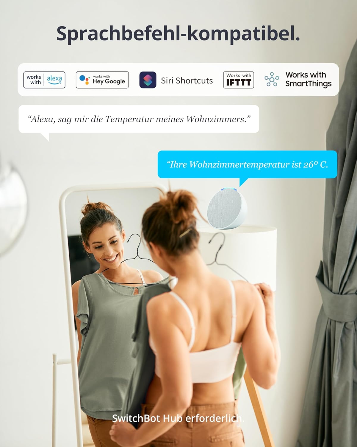 Temperatursensor mit Datum/Wettervorhersage/Intelligenter Warnung