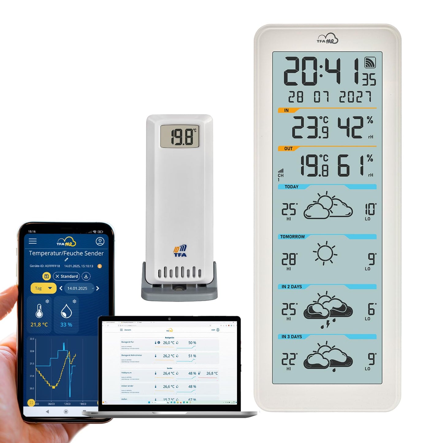 ID-06 Funk-Wetterstation, weiss