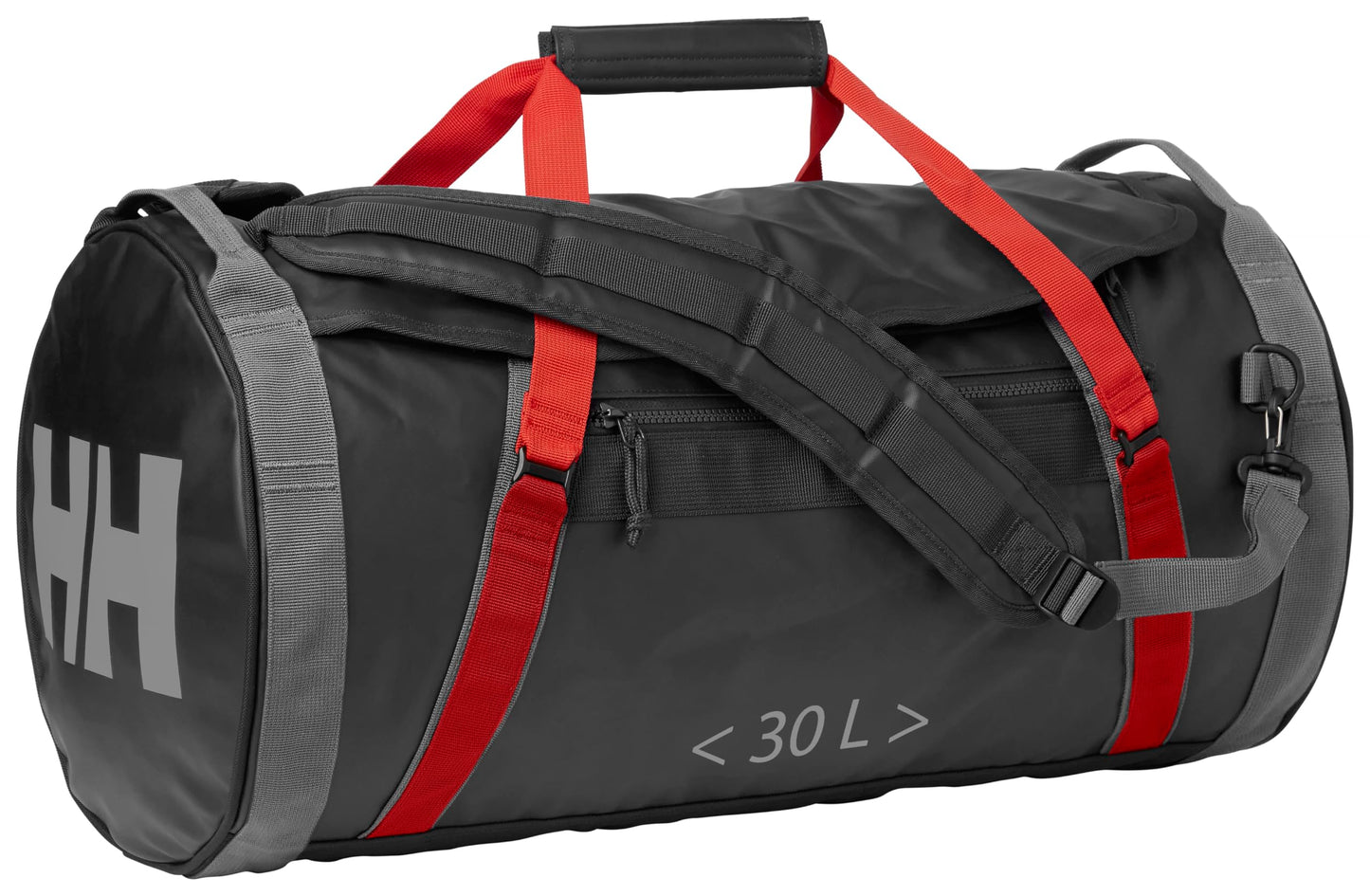 Duffel Bag 2, 30 liter  Schwarz (Ebony) / Rot (Cherry Tomato)