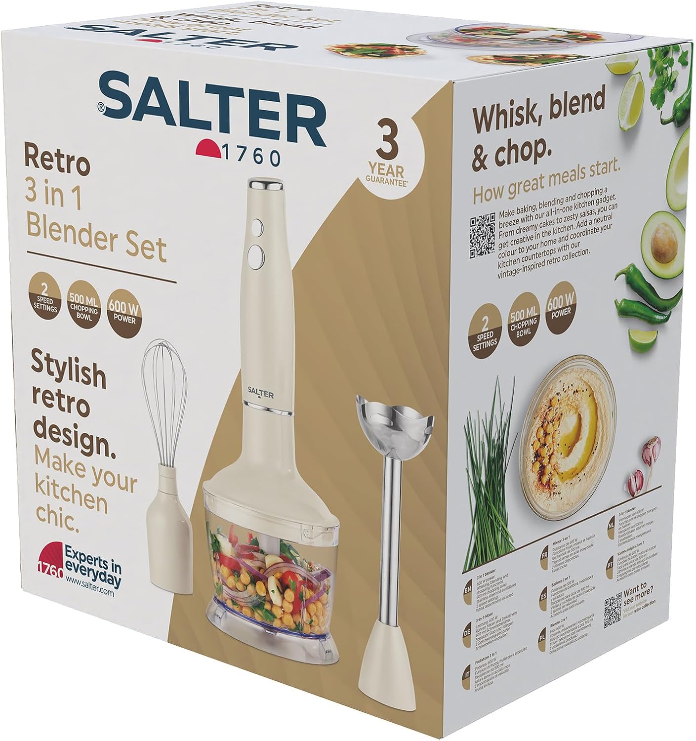 Retro 3-in-1 Blender Set, EU-Stecker