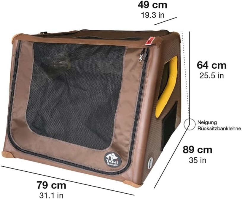 Aufblasbare Hundetransportbox, L 86 x B 80 x H 63 cm