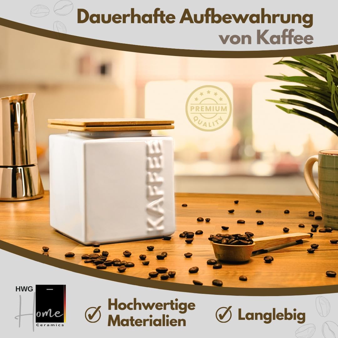 Luftdichte Kaffeedose, Kaffee Weiß