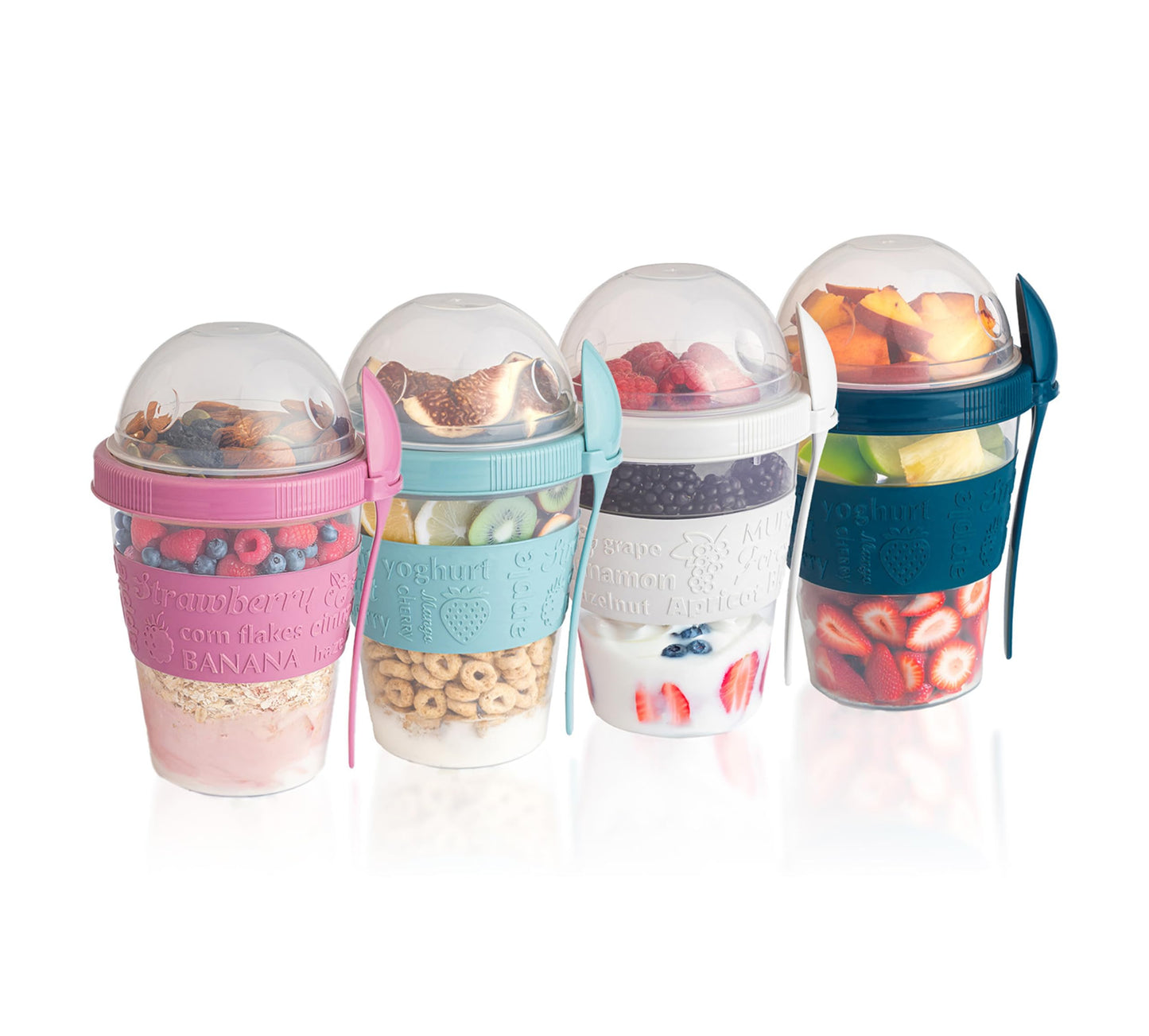 Mepal Müslibecher To Go Set mit Löffel (4 Stück)