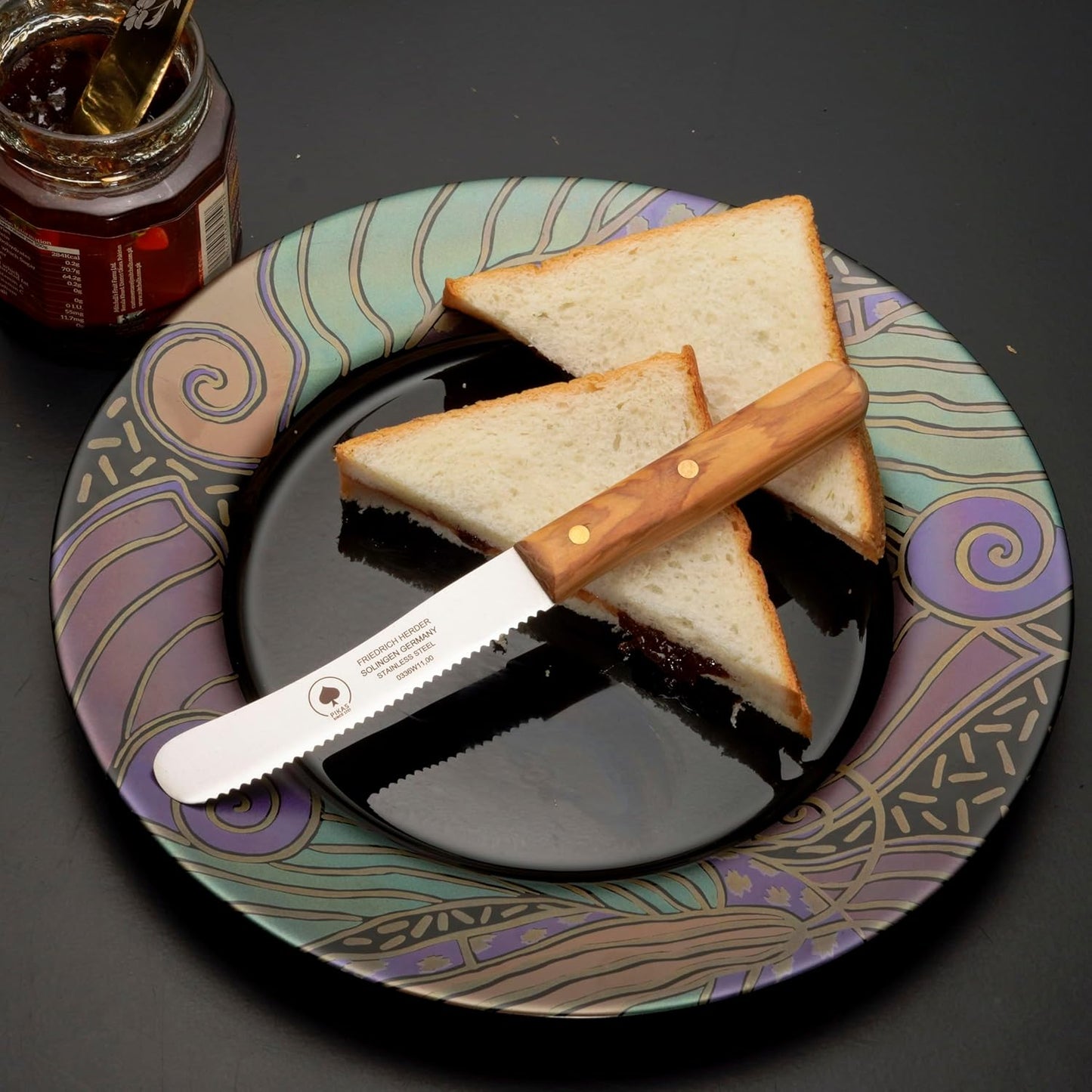 Brotmesser mit Olivenholzgriff, Olive 1