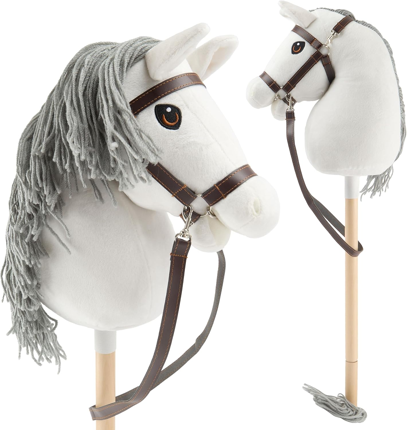 Hobby Horse Steckenpferd mit Trense, Schimmel Small