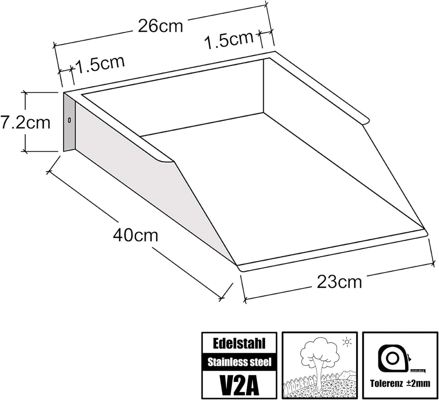 Bachlauf-Verlängerung (40 cm), Mündung (40 CM)