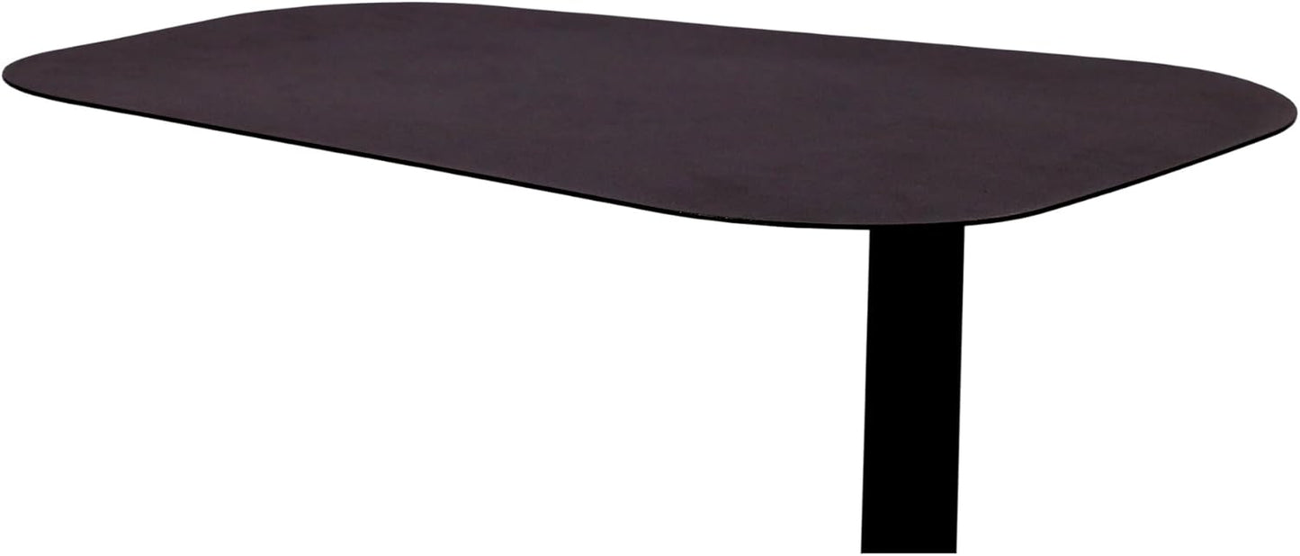 Beistelltisch Nastätten, Schwarz, Matt Rechteckig