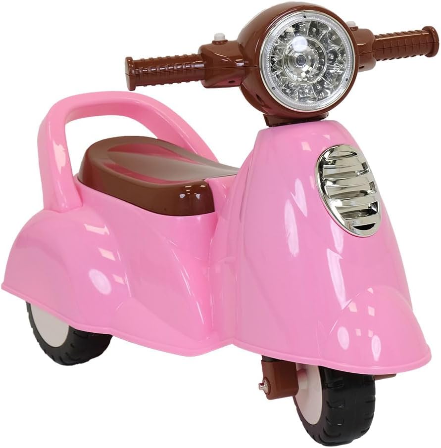 Riding Car Retro Scooter mit Hupe, Retro Rosa