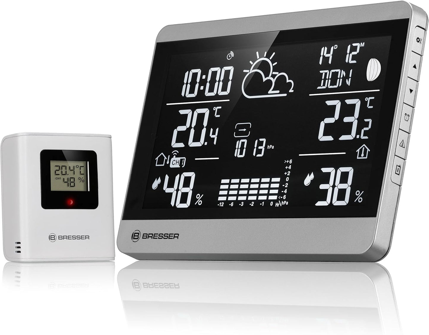 ClimateTemp NDH-NEO Wetterstation mit Aussensensor und Frostwarnung, Querformat
