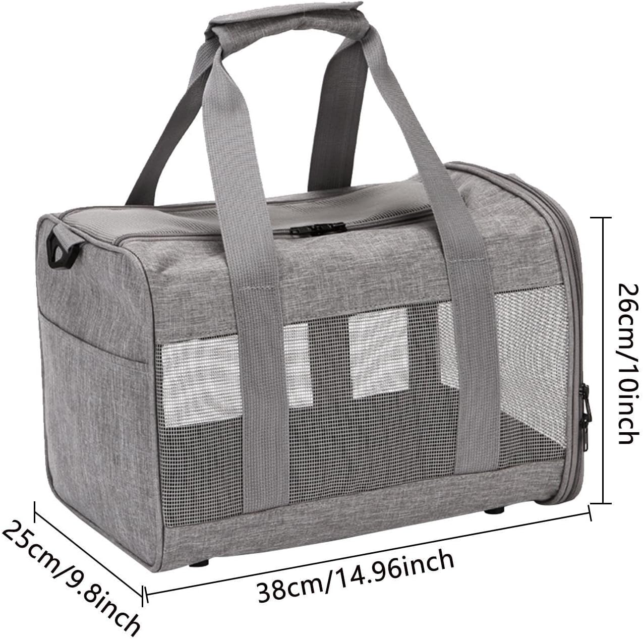 Faltbare Katzen- und Hundetransportbox mit Schultergurt