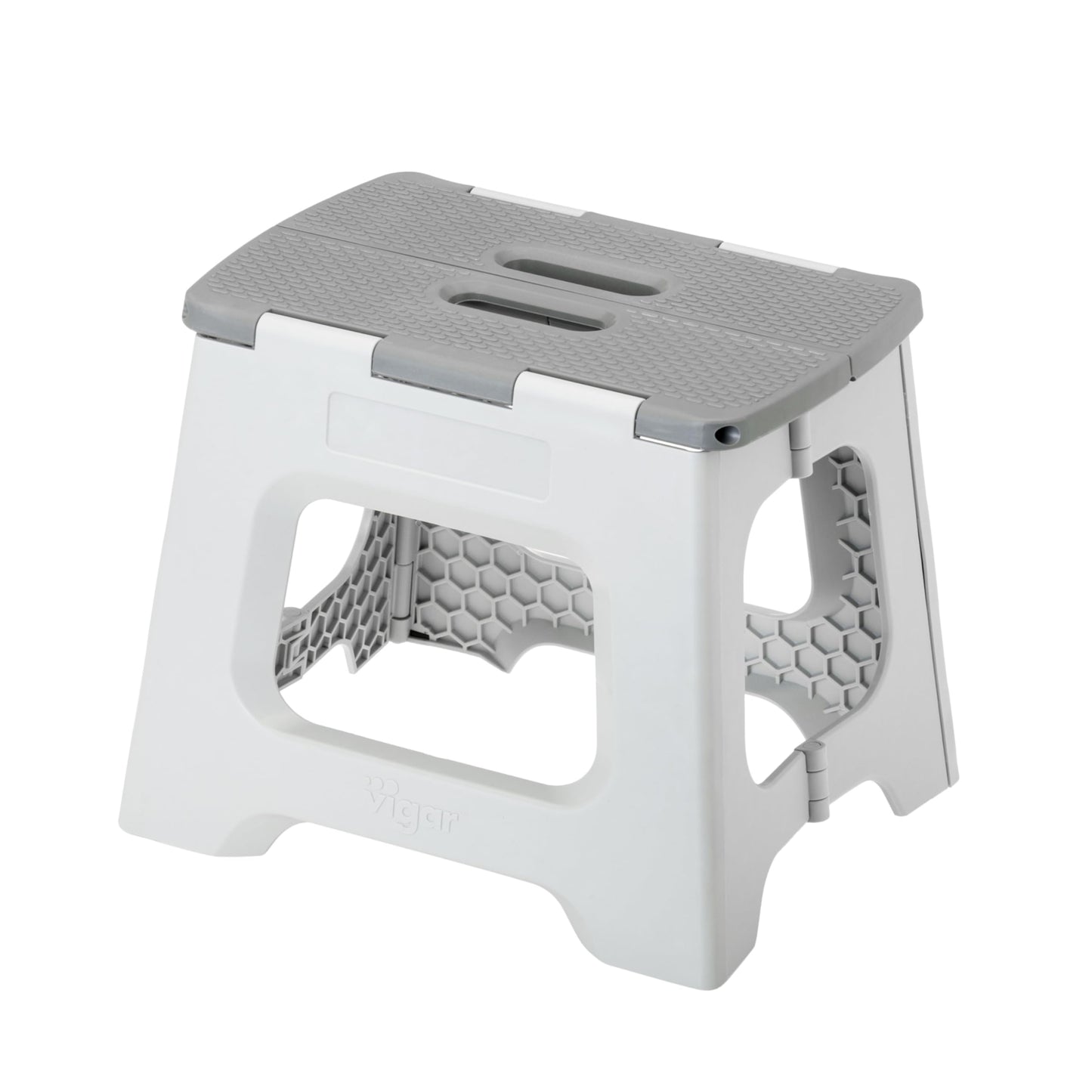 Klappbarer Tritthocker, Grau 27 cm, 1-Step