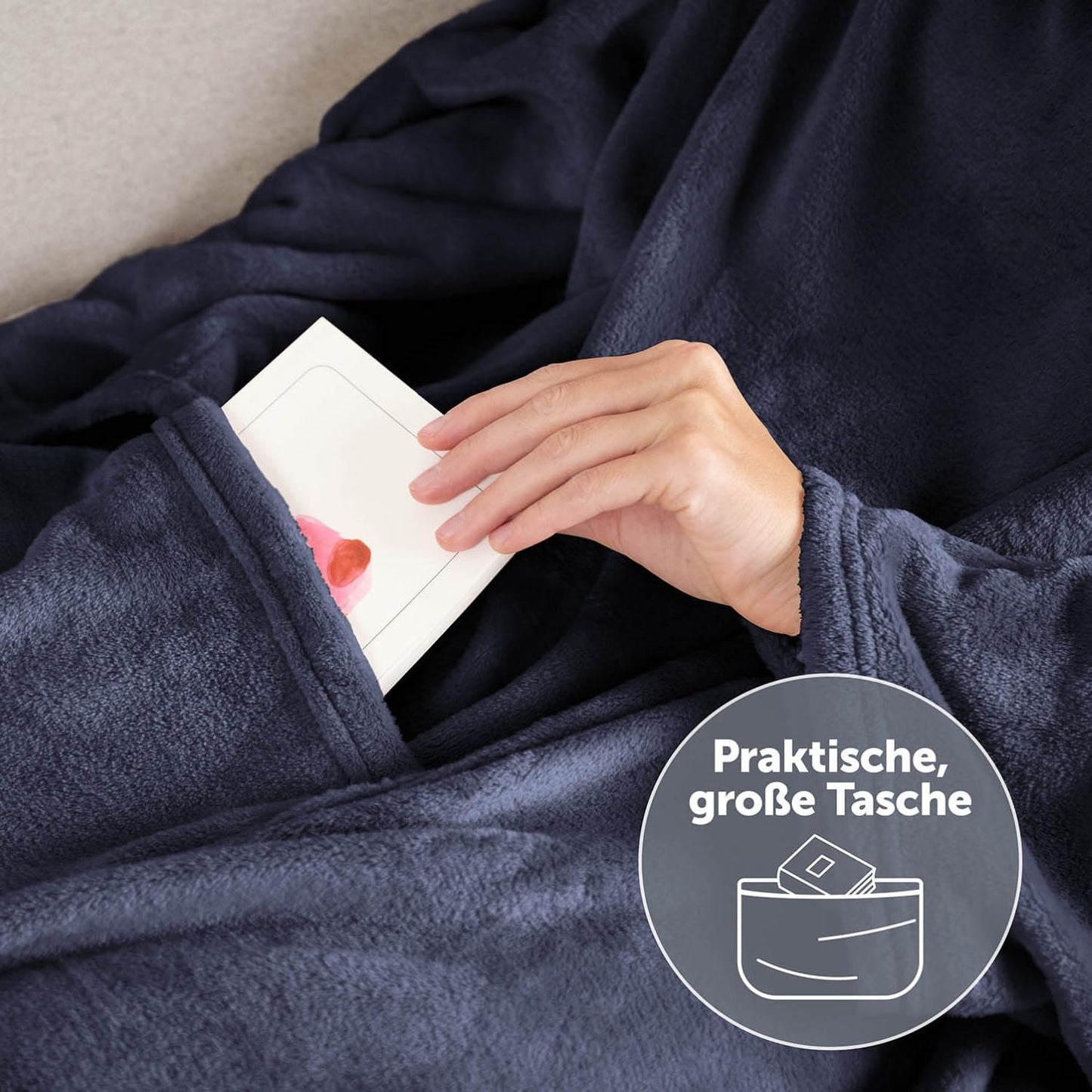 Ärmeldecke, 06 - Dark Ocean Blue - Blau / Ärmeldecke Erwachsene
