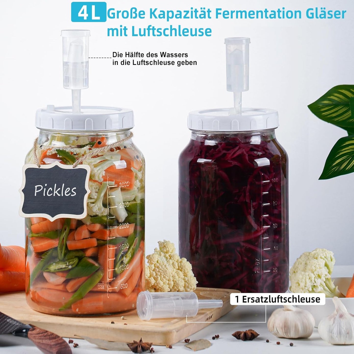 2er-Set Fermentiergläser