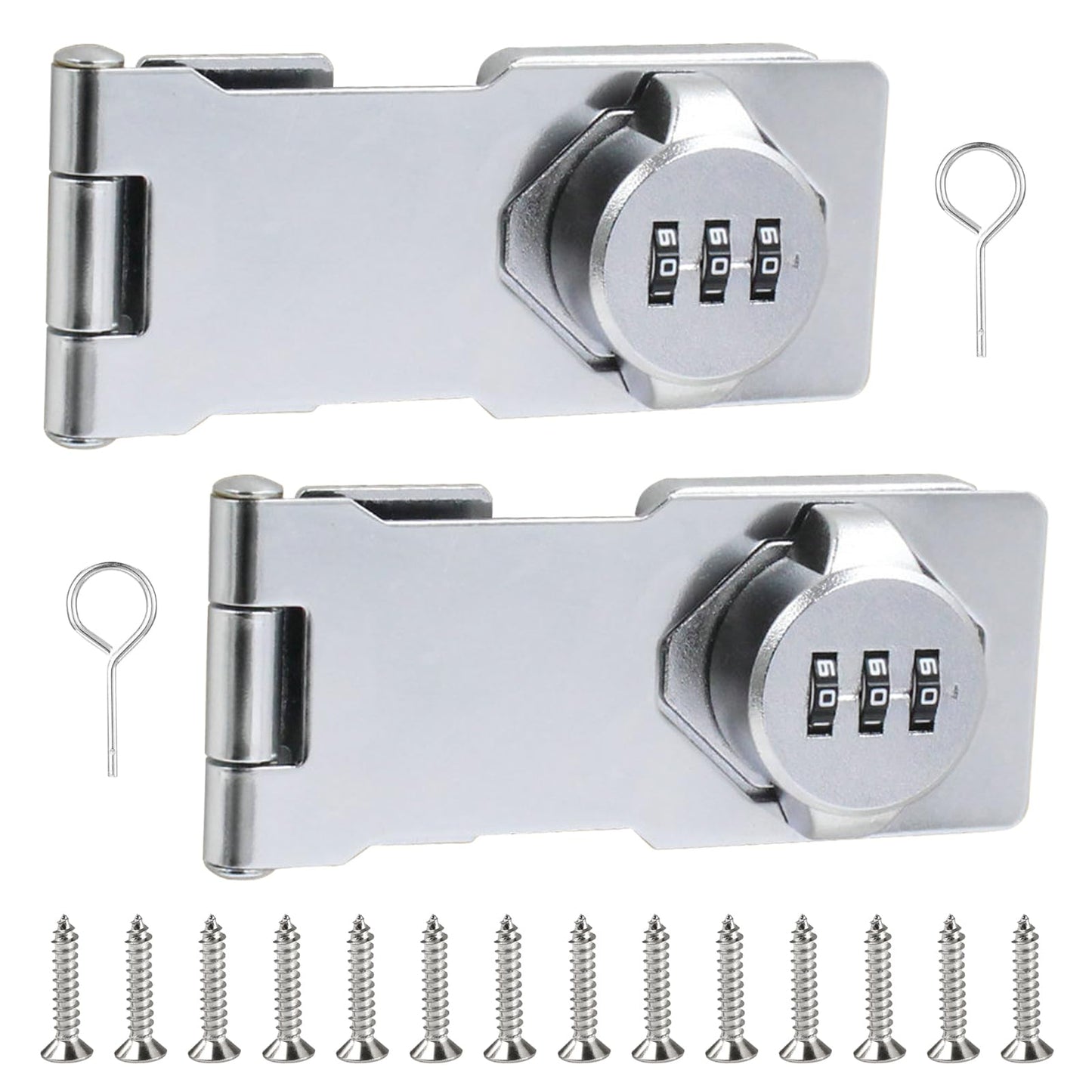Sicherheitsüberfalle Schrank Schloss, 2 Stück, Silber