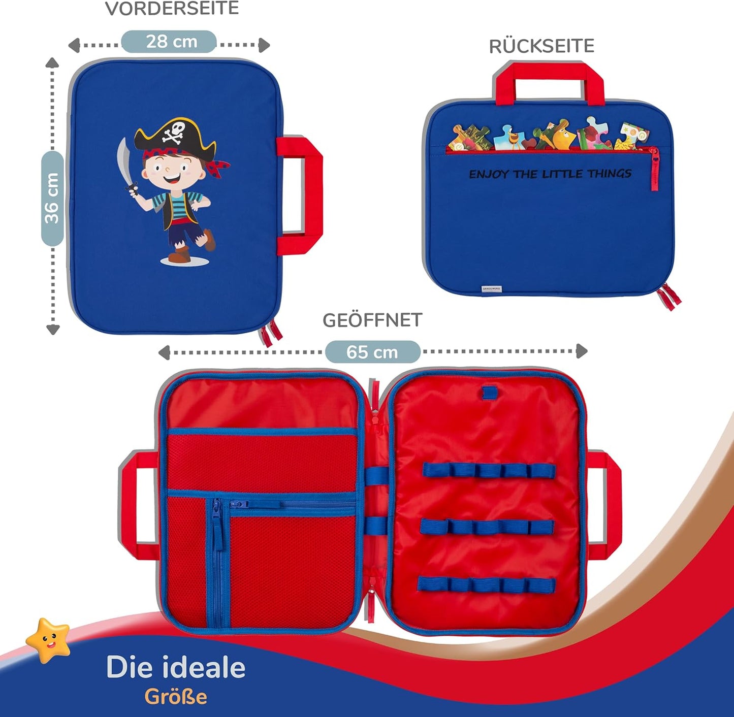 Tasche für Edurino, Tonie & TipToi Zubehör, Paolo Pirat (Blau)