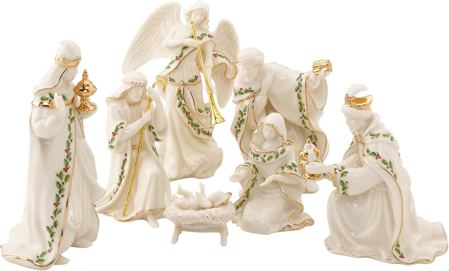 7-teiliges Krippenfiguren-Set aus Porzellan