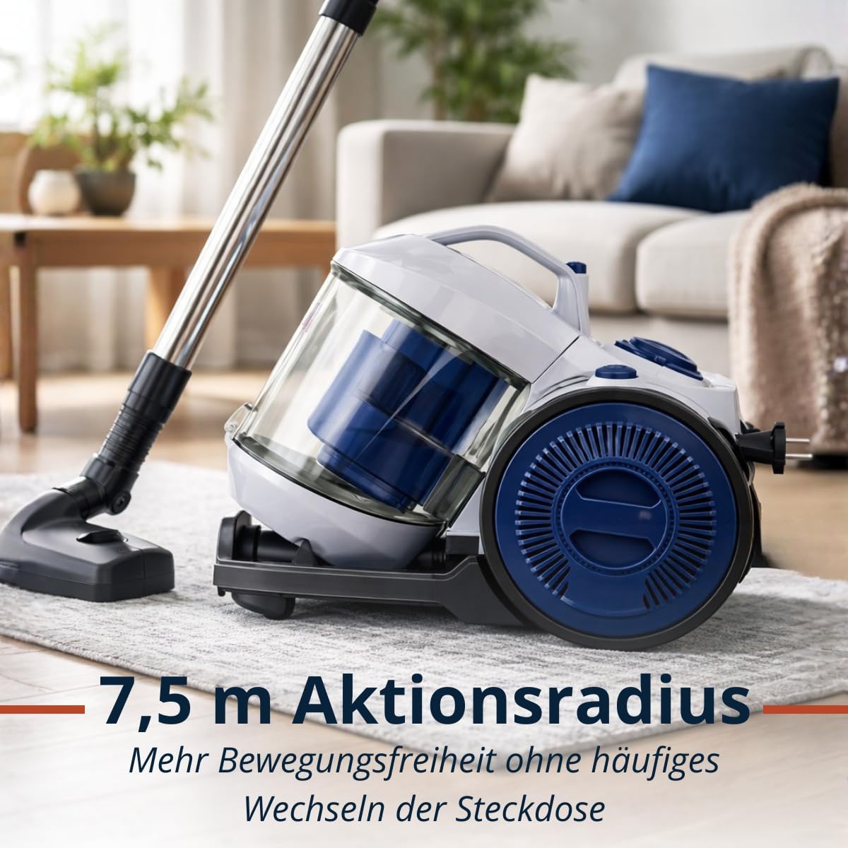 Beutelloser Staubsauger DD2503 mit HEPA-Filter