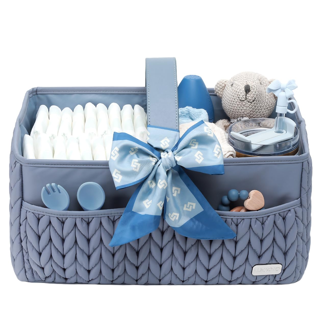 Wickelkorb für Babys und Neugeborene, Aschblau