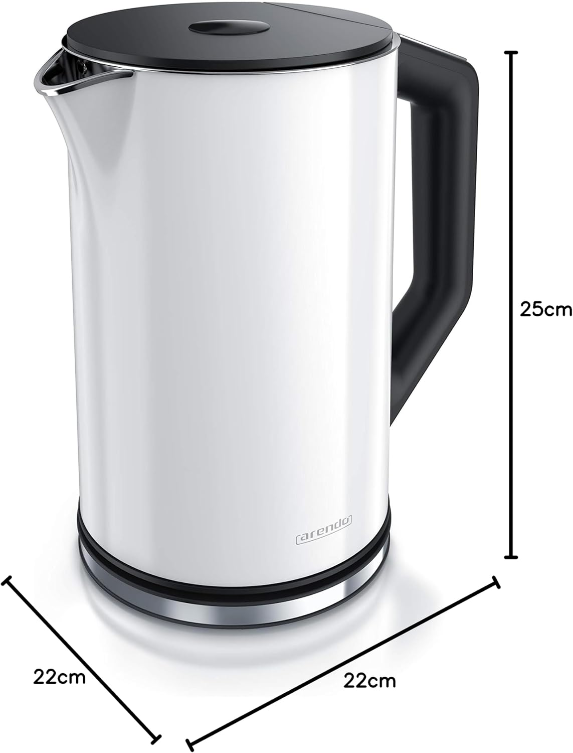 Wasserkocher mit Temperatureinstellung, B: Weiss