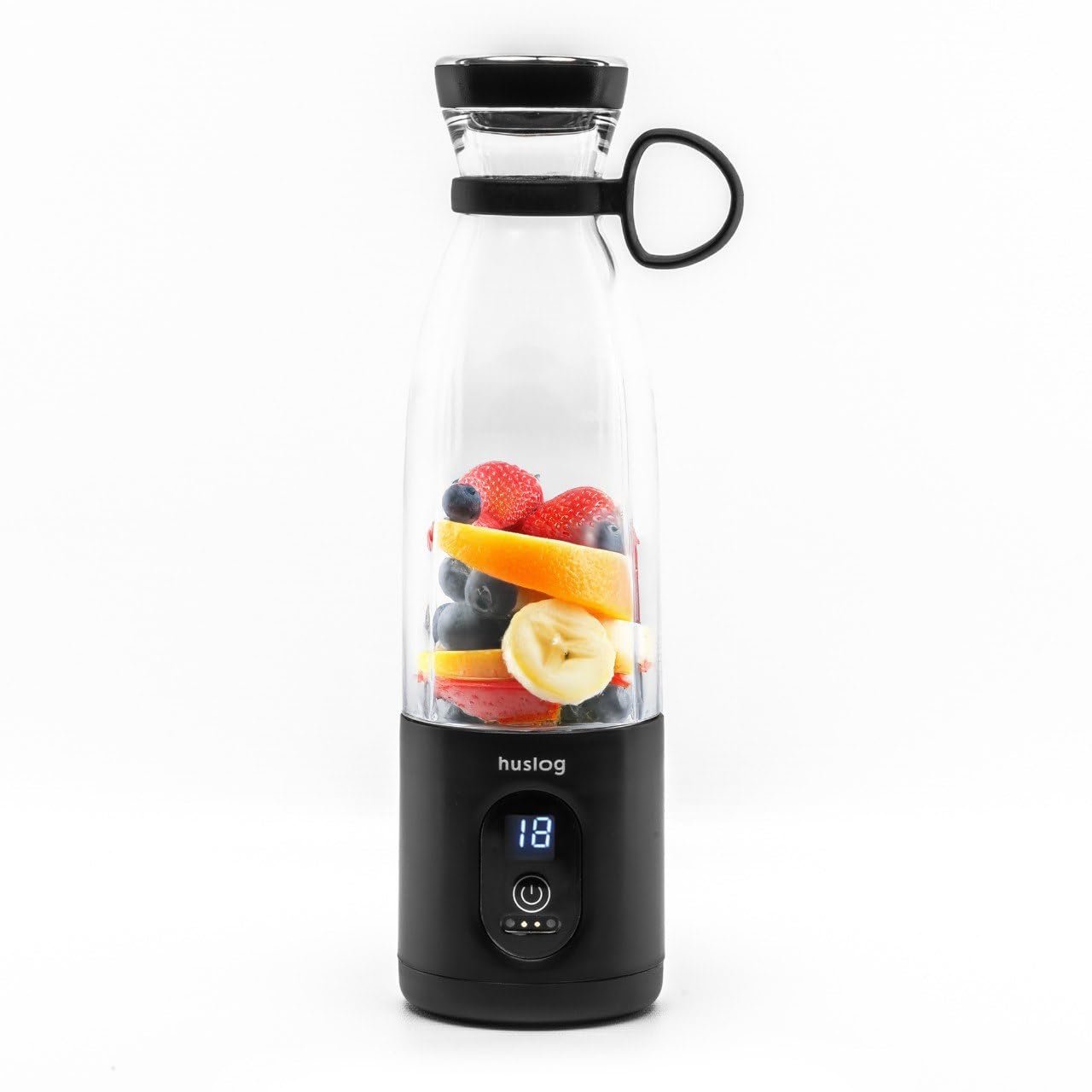 Portable Blender TO GO 315W HUS1026, Schwarz 8.2 cm x 8.2 cm x 30 cm