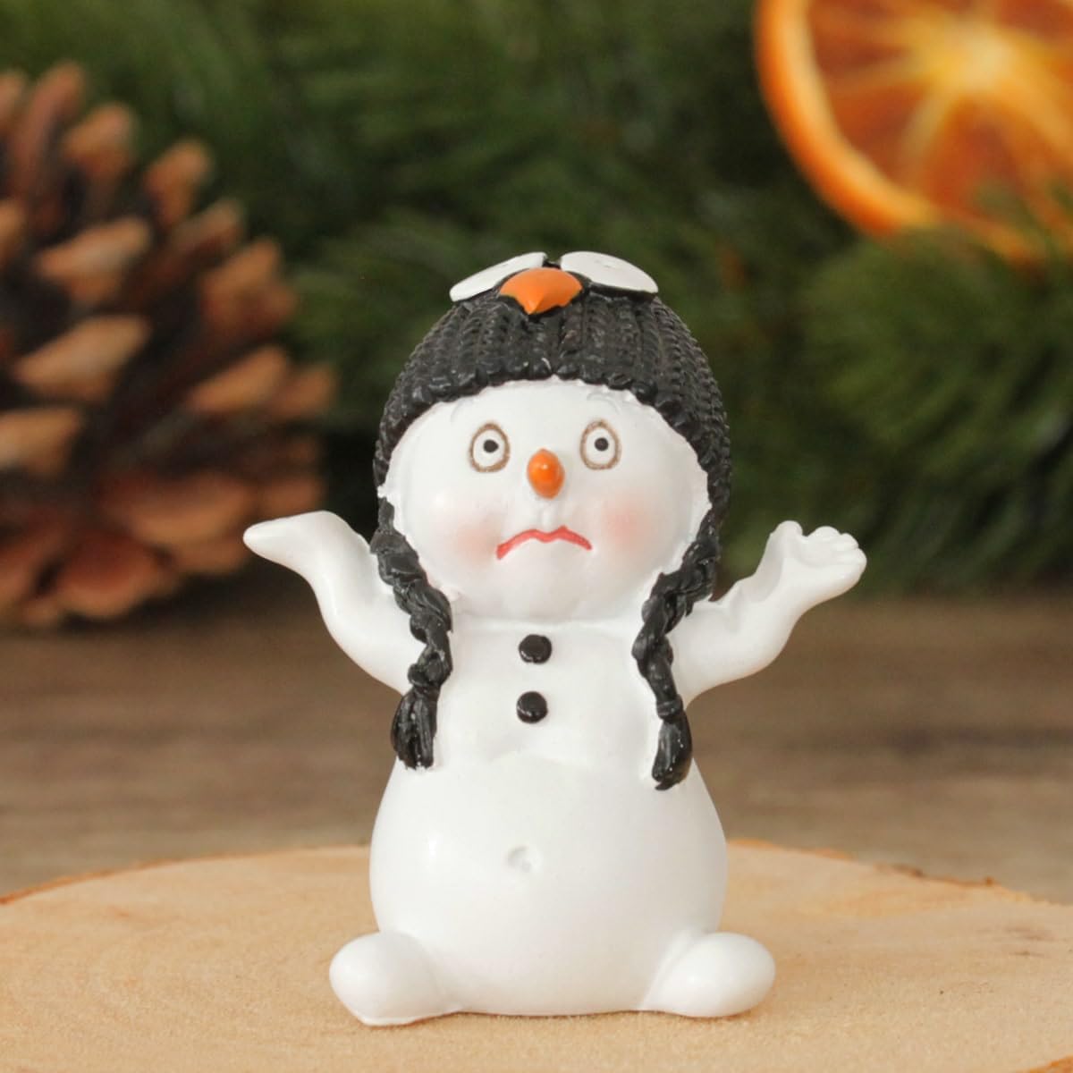 Lustige Schneemann Weihnachtsfiguren, 4 Stück