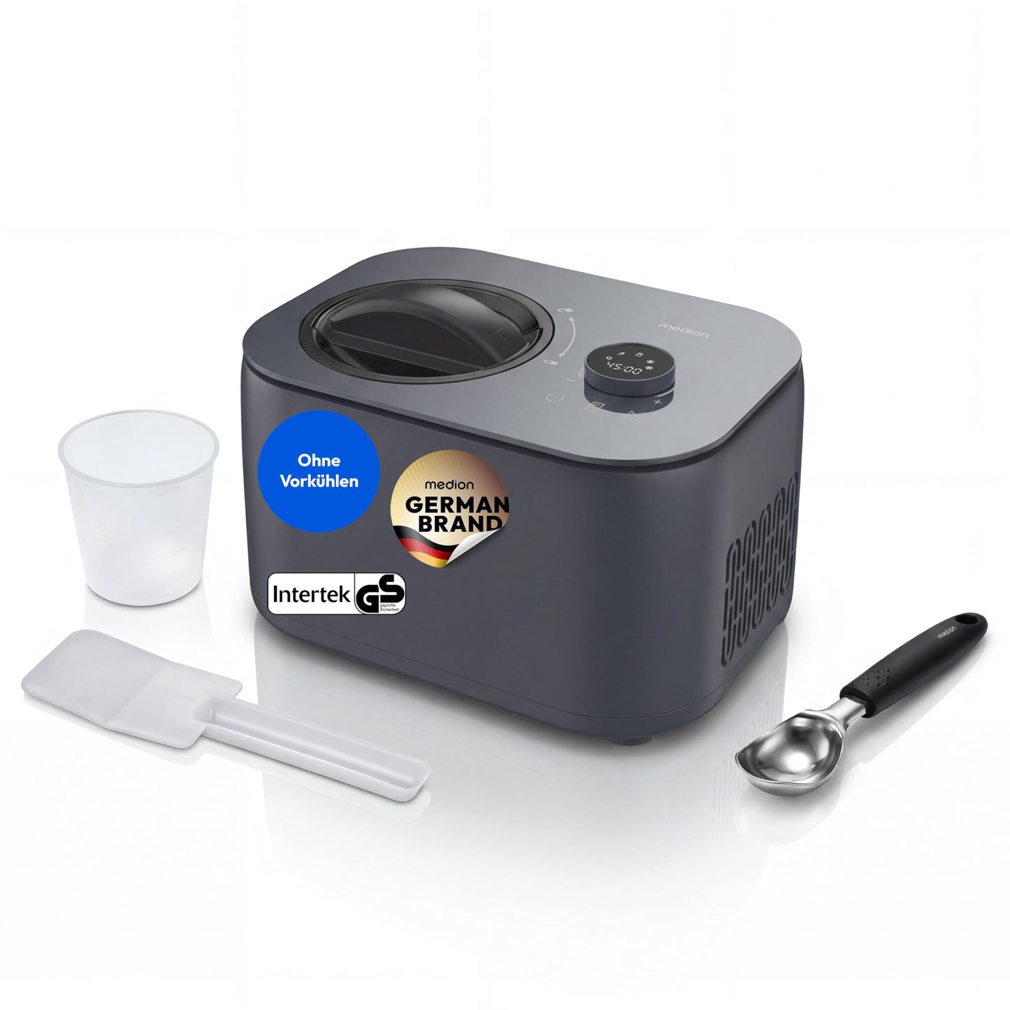 Eismaschine mit 1L Kapazität und LED-Touchdisplay
