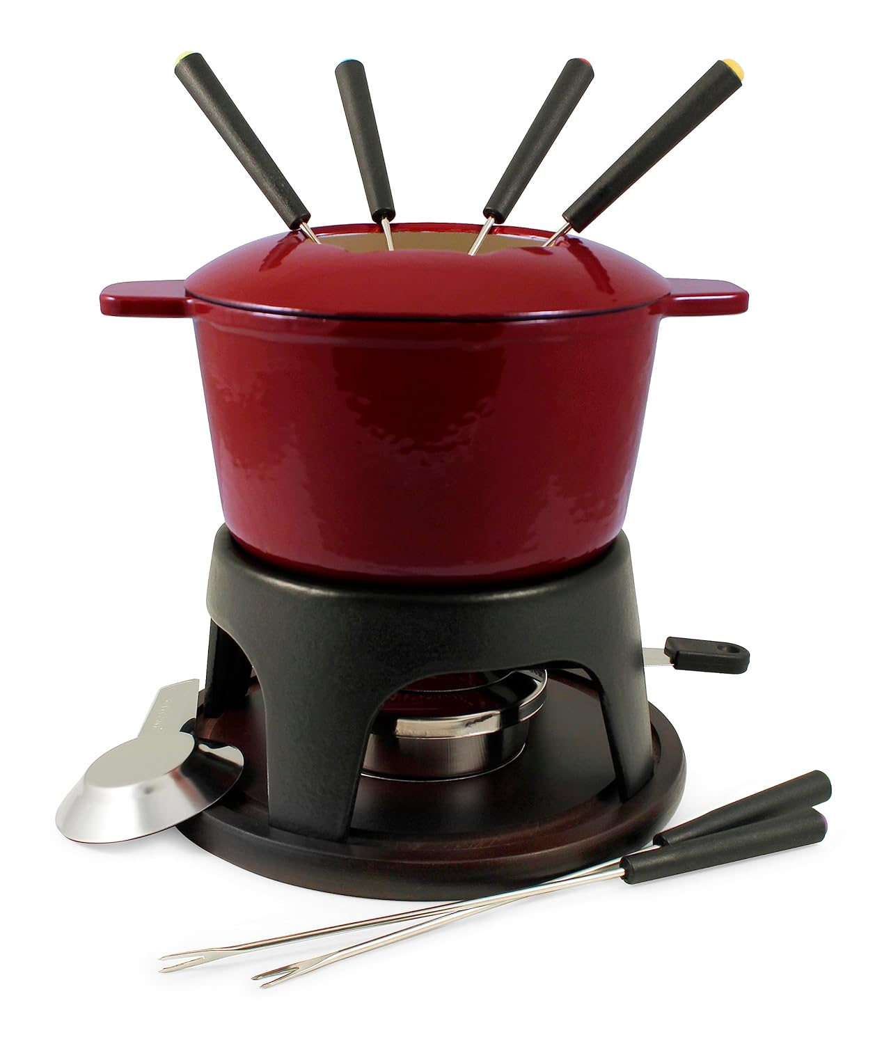 11-teiliges Fondue Set "Sierra", 1.6 Quart Kirschrot