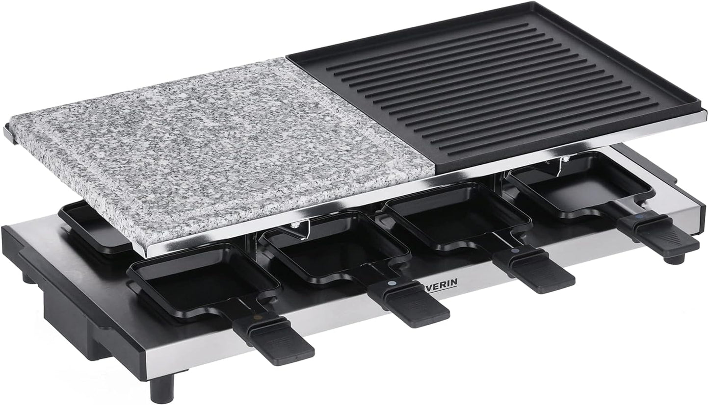Raclette-Grill RG 2373, Hochwertiges Edelstahldesign