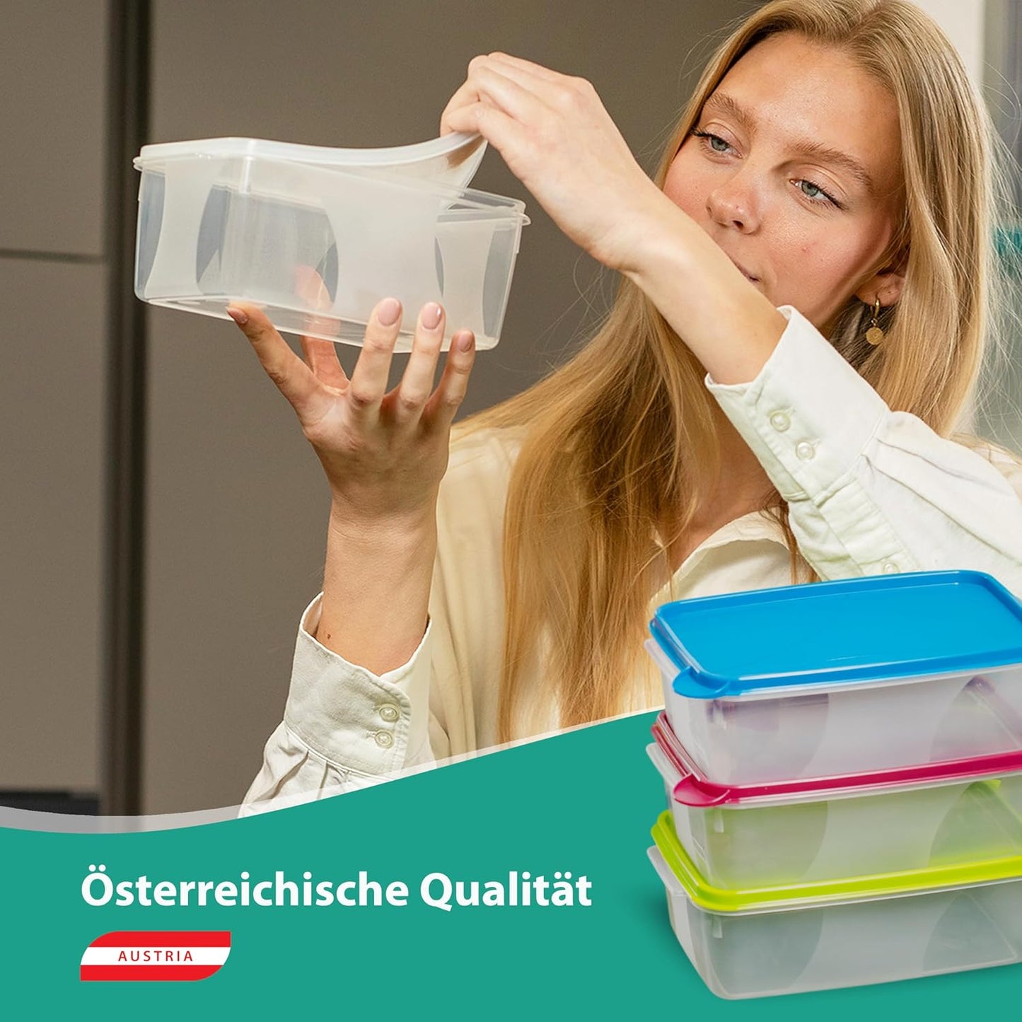 12er-Set Gefrierdosen (0,3L) für Mealprep, 0,3l Rechteckig Flach (12 Stk)
