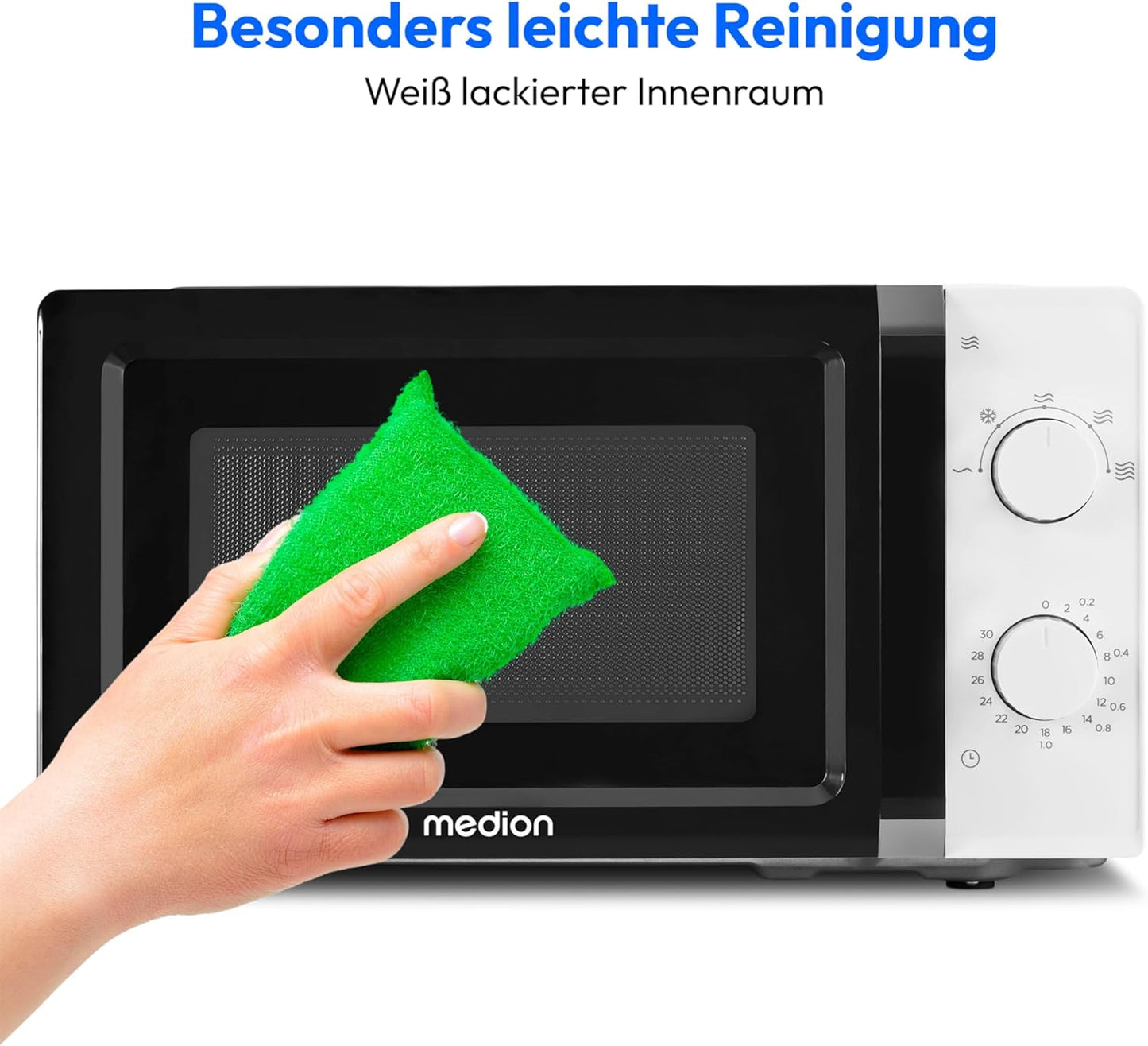 MD11475 Mikrowelle mit Timer & Auftaufunktion, Weiß