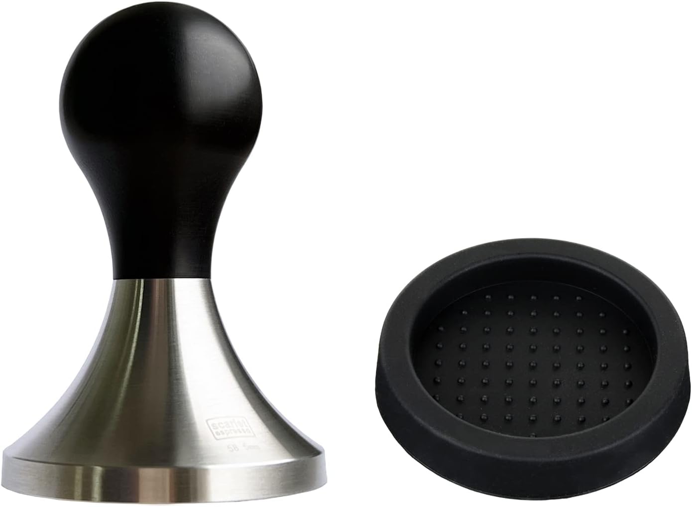 Tamper Set mit Tamperablage, Schwarz Set (41 mm + Tamperablage)