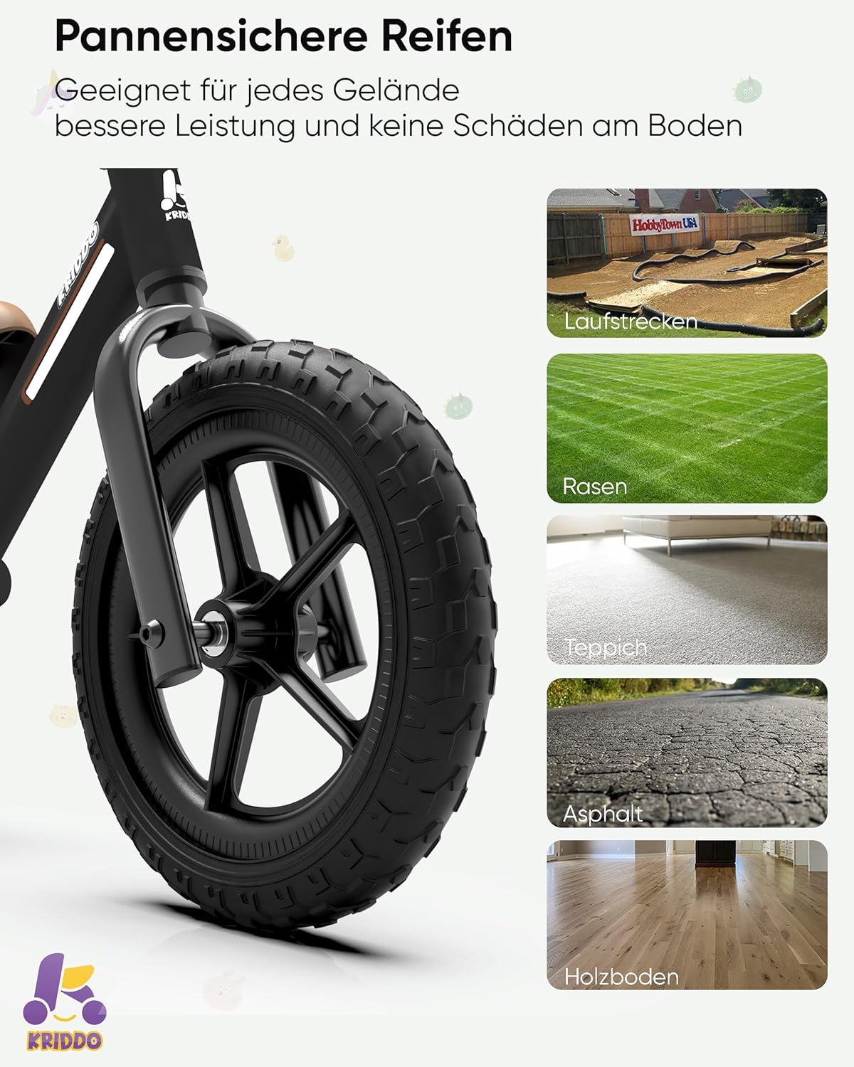 Laufrad für Kinder, Schwarz