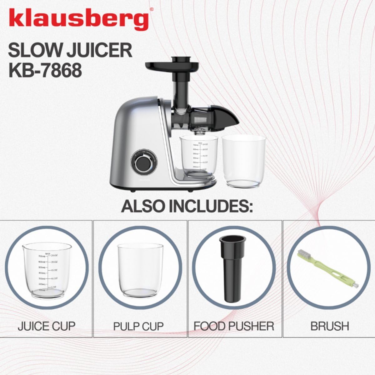 Entsafter mit 7-Stufen-Presssystem