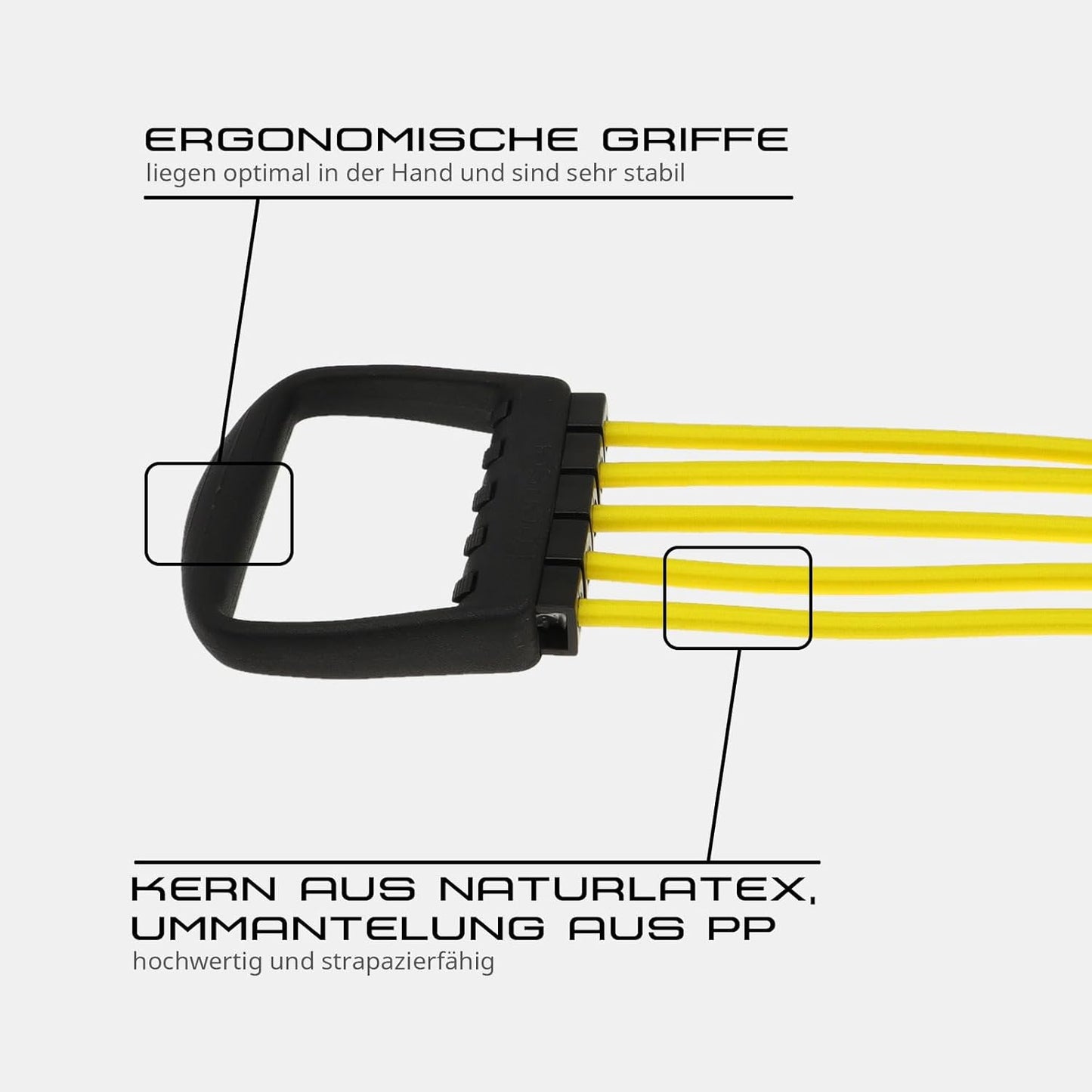 Expander mit Griffen für Krafttraining (10-50 kg), 10-50 kg