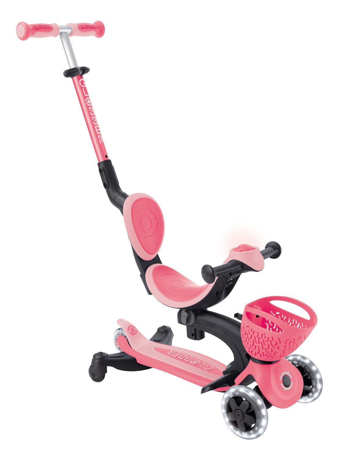 Go-Up Baby 360 Lights 3-in-1 Kinderfahrzeug, pink-pastellrosa