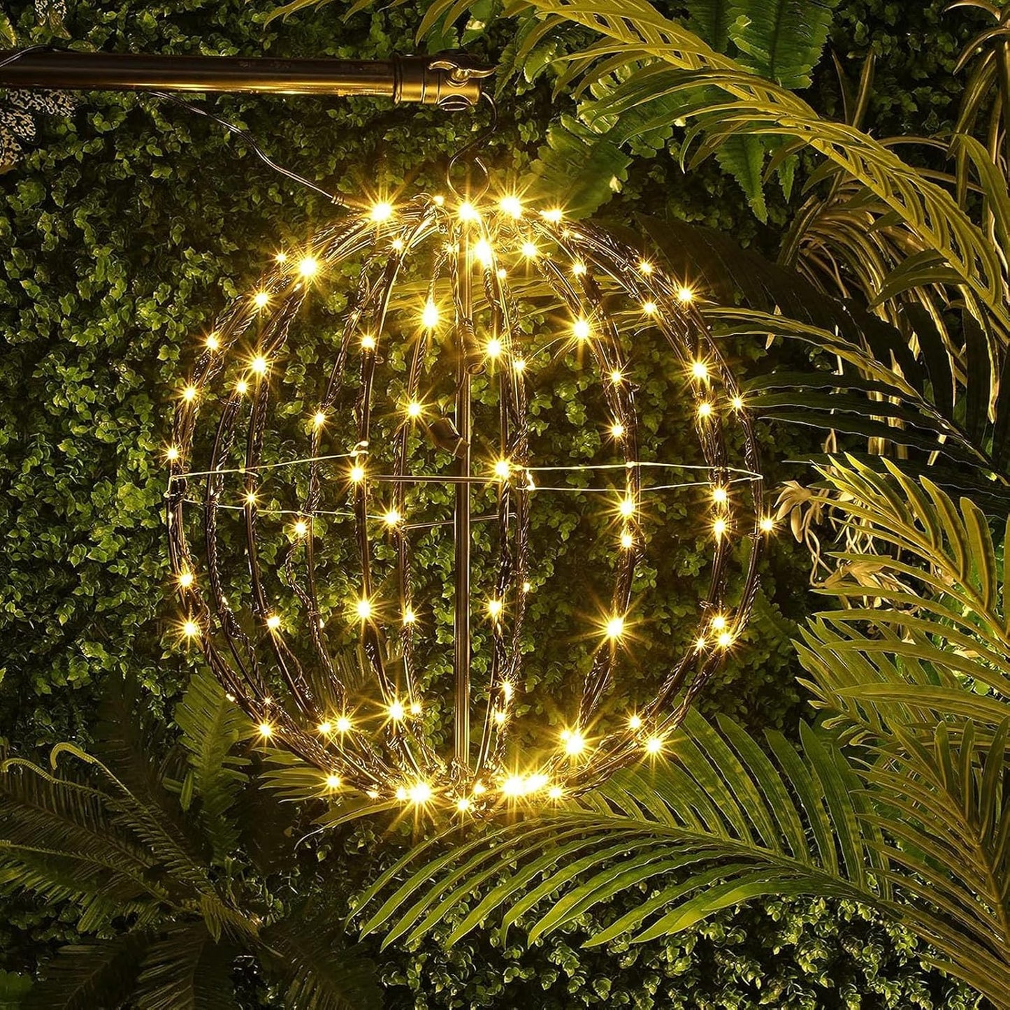 Faltbare Weihnachts-LED-Leuchtkugeln, 50*50 warme Lampe