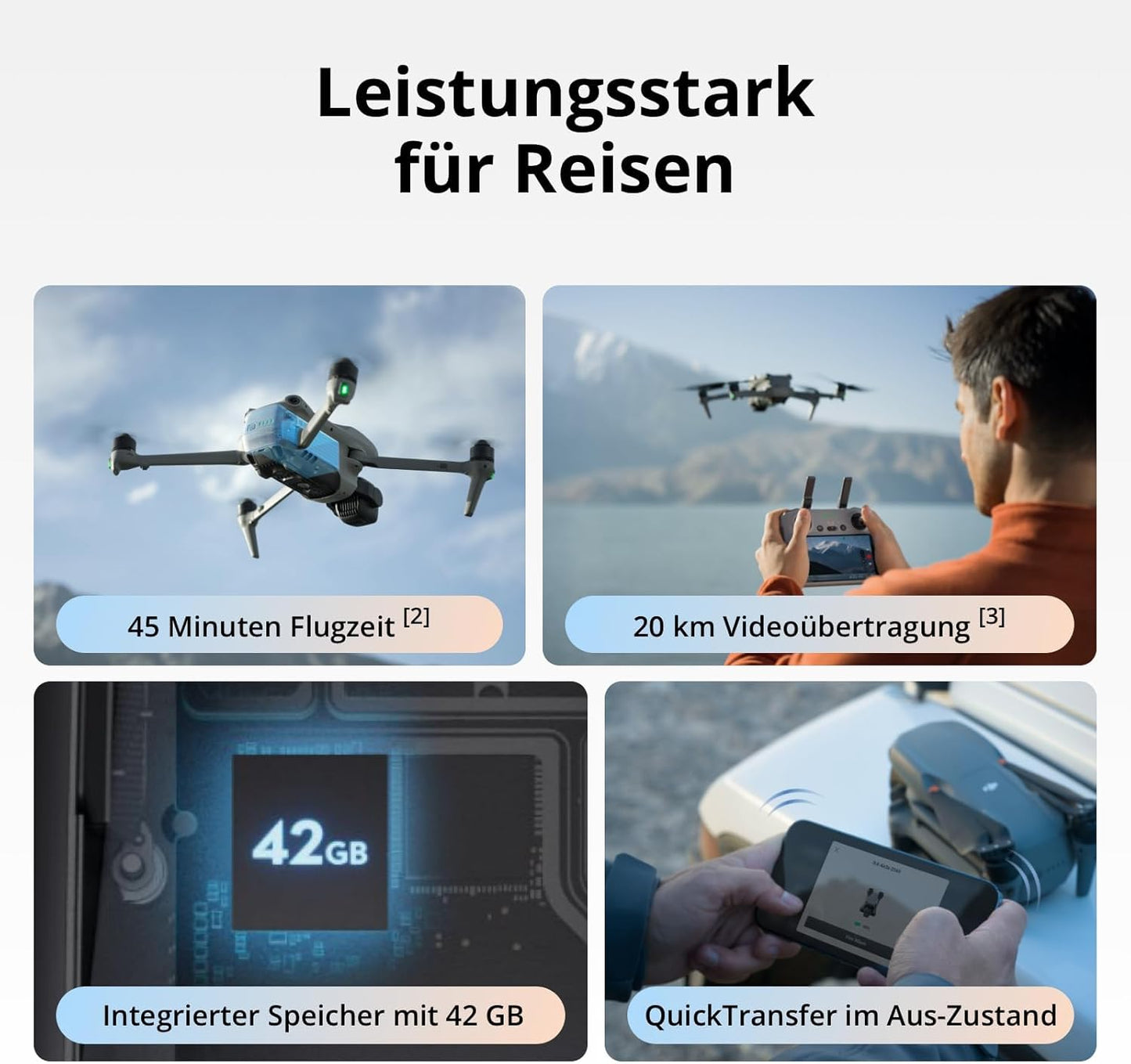 Air 3S Drohne Fly More Combo mit RC 2 Fernsteuerung, Air 3S Fly More Combo (RC 2)