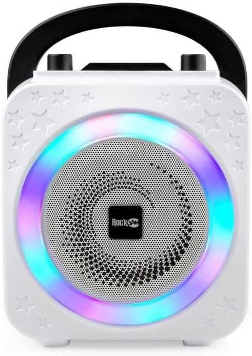 Bluetooth Karaoke Maschine (mit 2 Mikrofonen), Black Disco Light