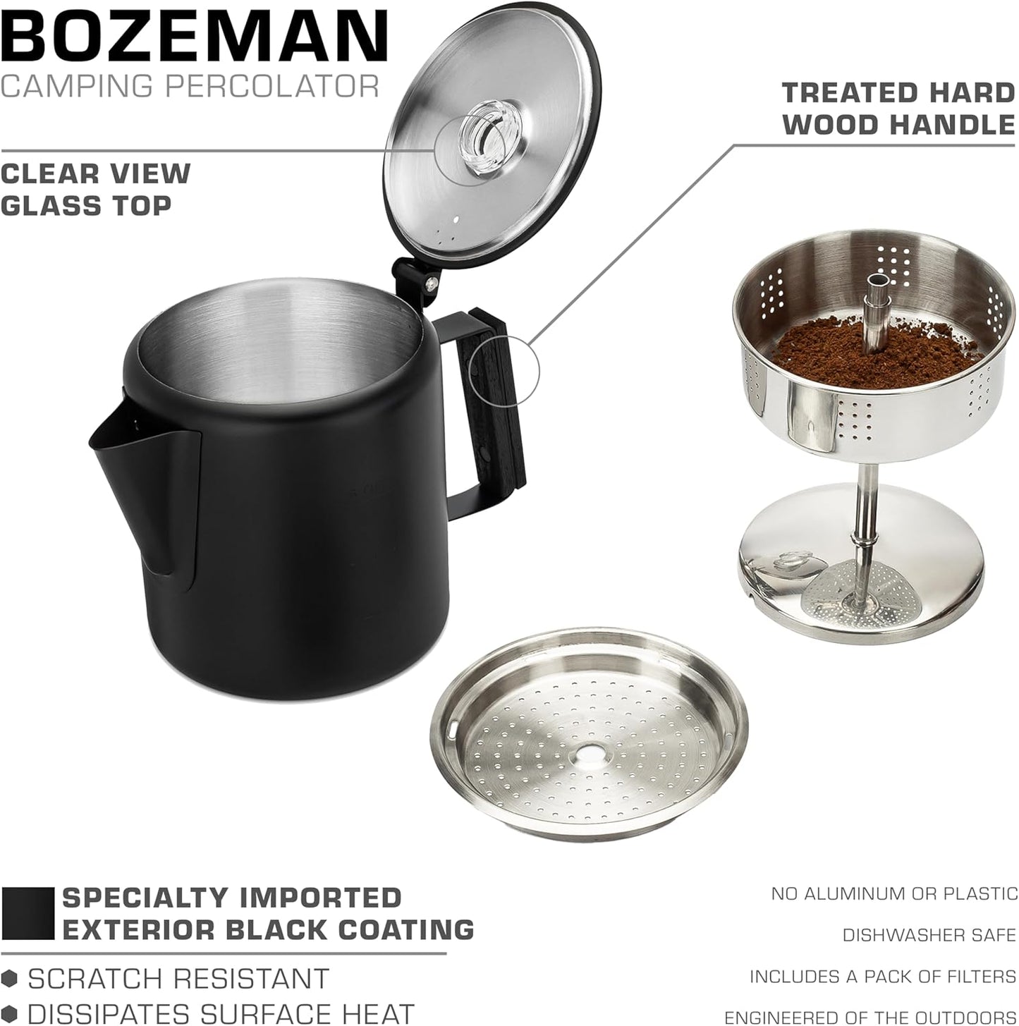 Perkolatorkanne Bozeman, 6 Tassen